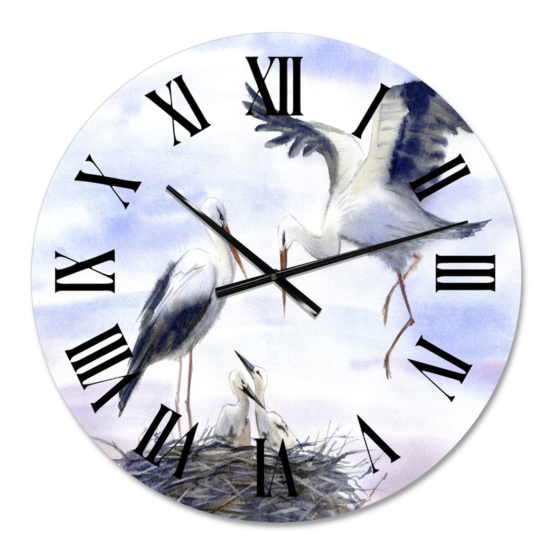 Storks In The Nest - Horloge murale de ferme, Petit