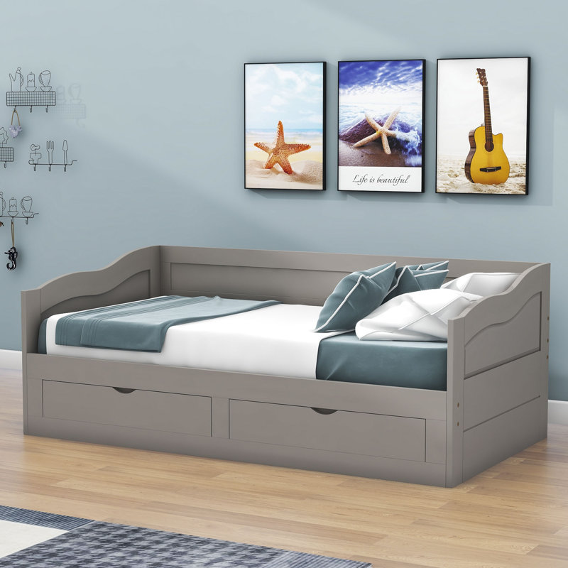 Naoise Twin Daybed with Trundle, Gray