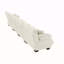 Canapé modulaire 4 places à assise profonde et canapé modulaire, canapé en chenille Canapé confortable pour salon, appartement, studio, bureau, blanc chenille
