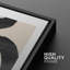 «Black Squiggly Lines over Tan» - ensemble de 2 reproductions sur toile flottantes-98554049-98554050