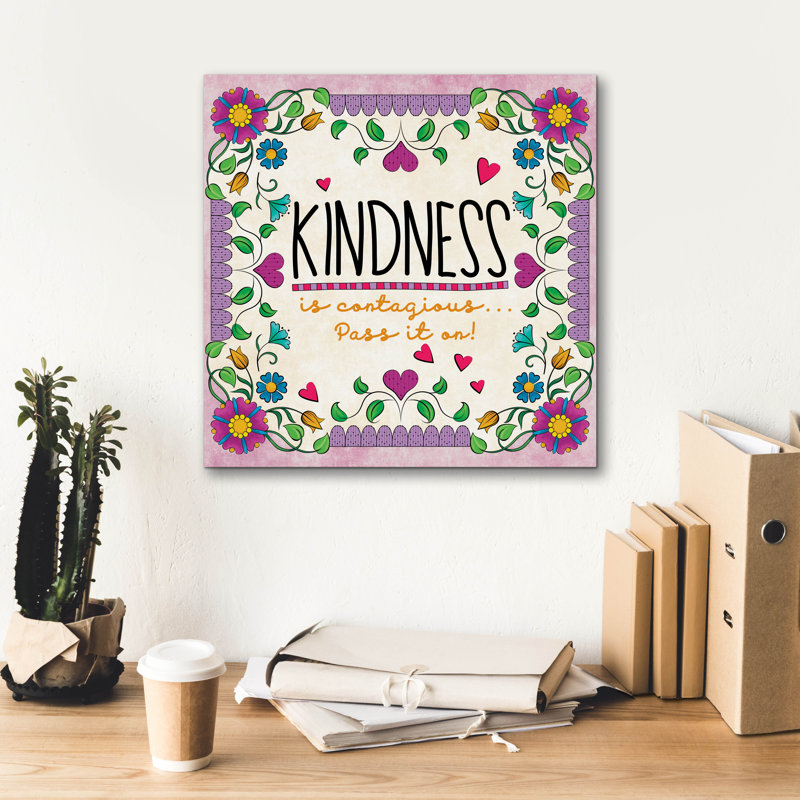 «Floral Insp I» par Fiona Stokes-Gilbert, art mural sur toile, H 18 po x l 18 po x P 0,75 po