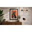 Black Dog In Bloom Art Deco - Print-1116945703-1116945885