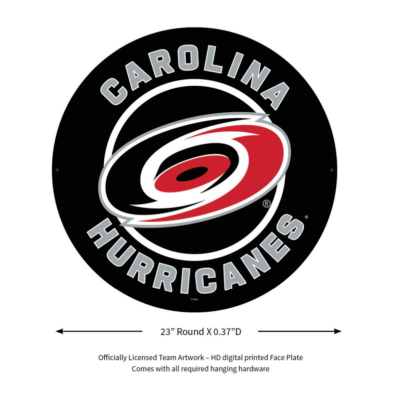 Enseigne murale 23 po NHL, NHL Carolina Hurricanes