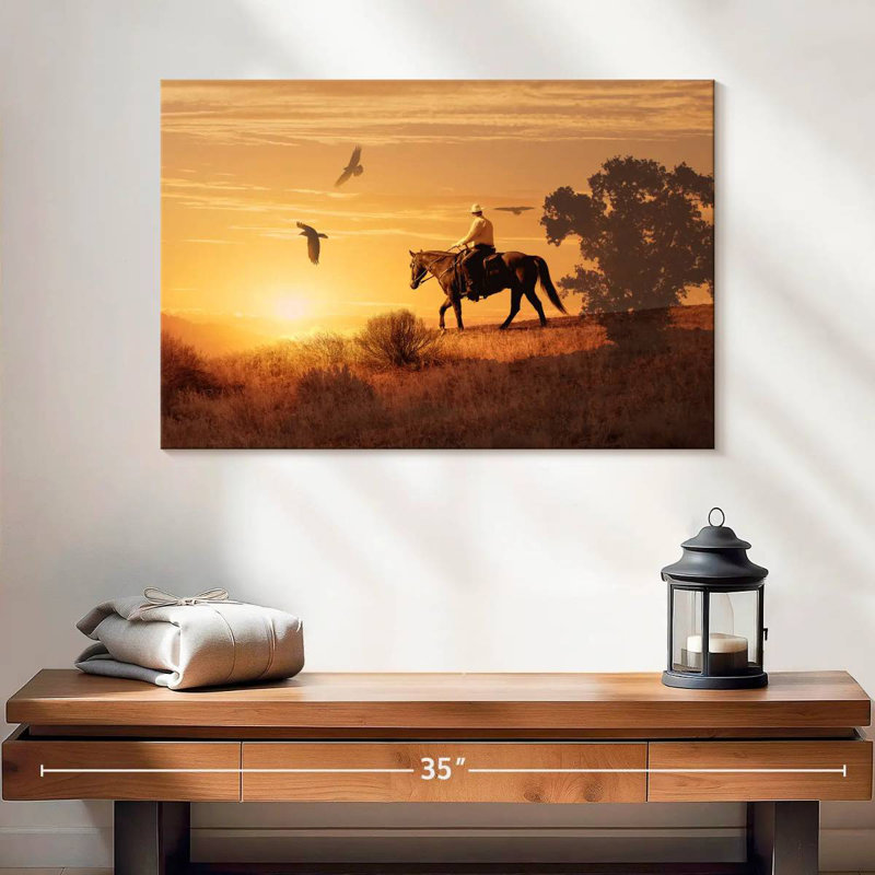 Lelar Lonely Cowboy, 16" H x 24" W