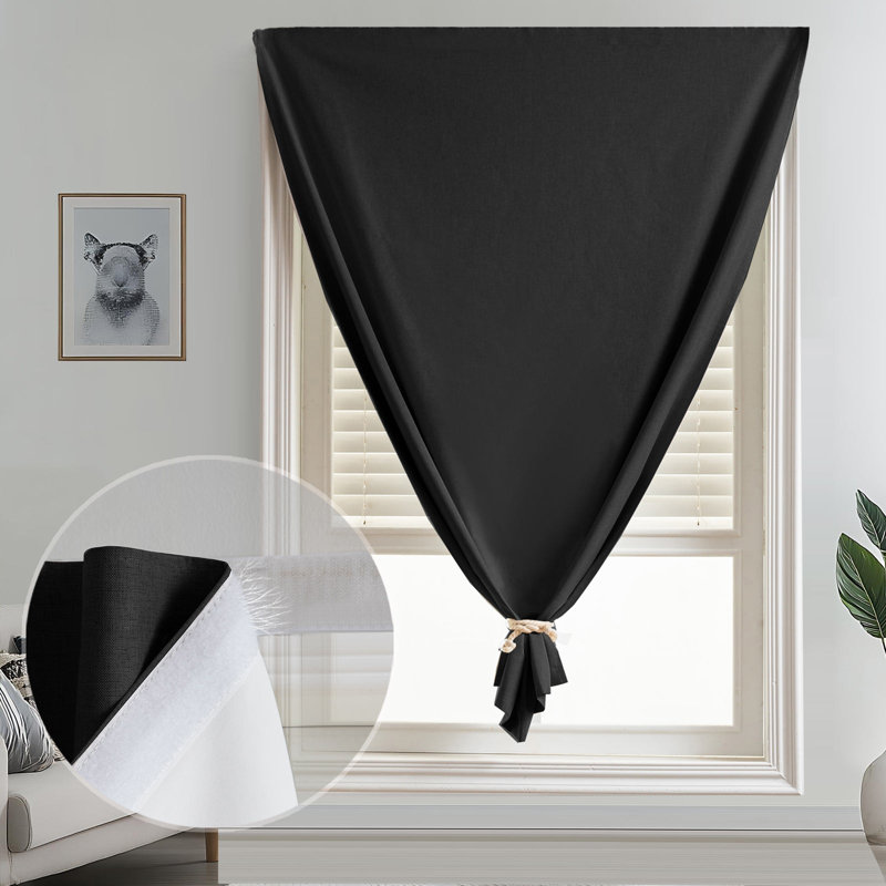Rideaux occultants auto-adhésifs sans perçage, polyester, housse de fenêtre à intimité instantanée, stores portables faciles à poser pour chambre à coucher, dortoir, véhicule récréatif et voyage