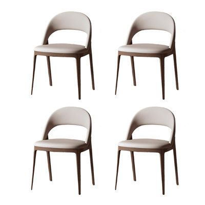 Chaise de salle à manger moderne en similicuir éponge
