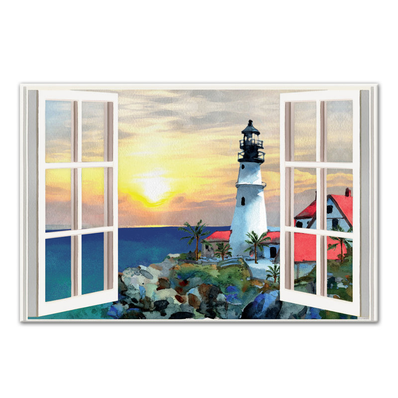 Art sur toile pour fenêtre coucher de soleil Nikolai, H 12 po x l 18 po x P 1,25 po