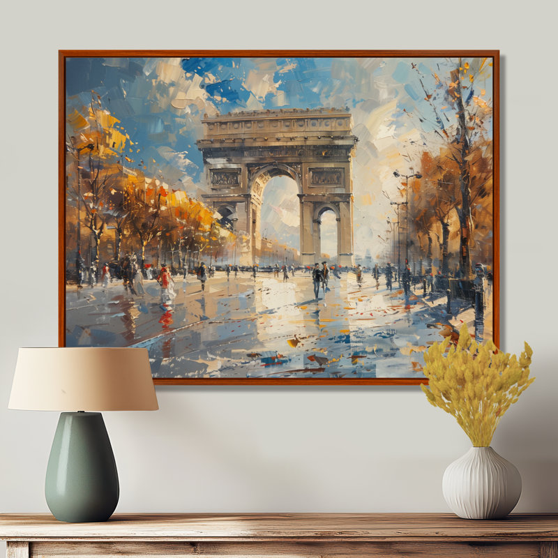 Lesage - City Paris, art mural, H 24 po x l 32 po, Encadrement brun