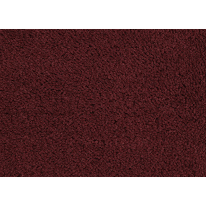 Tapis pour salle de bain en nylon traditionnel avec envers antidérapant Mccluney, Rouge pimenté