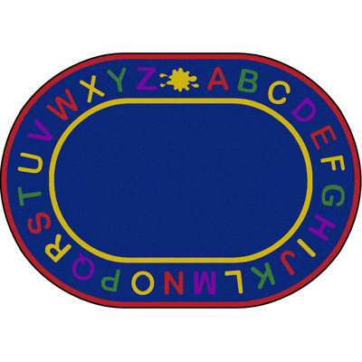 Alpha Border Premium Tufted Blue Area Rug