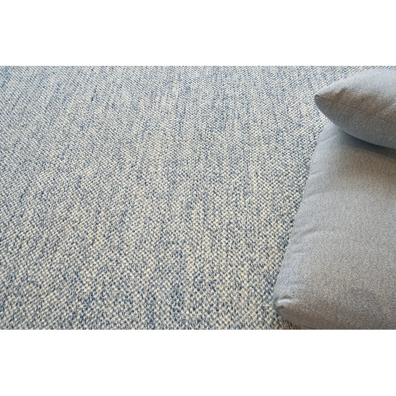 Rhodes Handmade Flatweave Blue Area Rug, Rectangle 8' x 10'