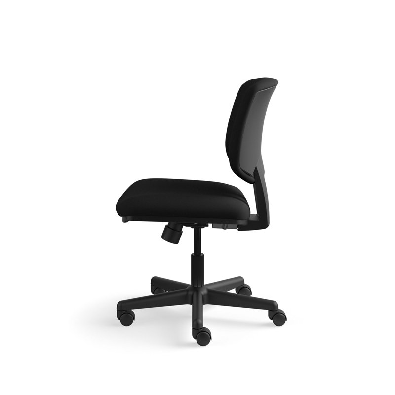 Black Adjustable Swivel Task Chair with Fabric Seat
