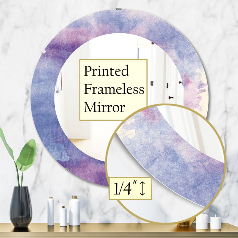 Watercolor Haze II Accent Mirror, 31.5" H x 31.5" W