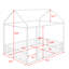 Structure de lit double, lit Montessori en métal avec clôture pour garçons, maisonnette pour enfants, sans lattes