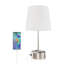 Lampe de table en métal USB