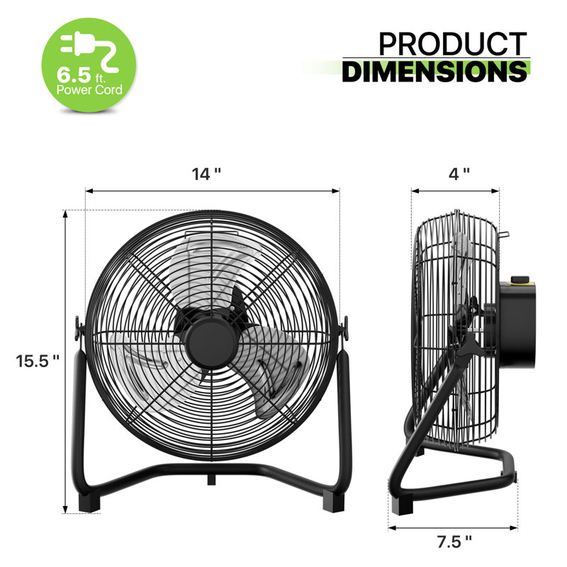 Bring Home Furniture 15.5'' Box Fan, Black