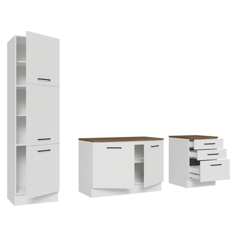  Armoire de rangement Garage L 94 po avec 5 compartiments multiples et 3 tiroirs avec rangement modulaire