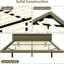 , Lit double, moderne, lit flottant, 8 lumières à DEL, conception en cuir synthétique, qualité fiable, assemblage facile à suivre-129982886