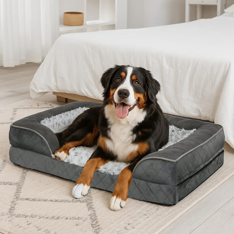 Orthopedic Polyester Pet Bed, 17cm H x 89cm W x 122cm D