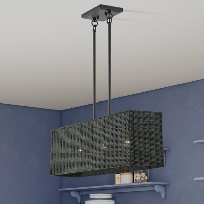 Lustre linéaire moyen noir 3 lumières Arsdale