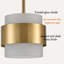 Luminaire suspendu en verre laiton-127657818