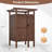 6.87ft H X 3.3ft W Outside Shower Enclosure Kit With Door, Brown Outdoor Shower Kit For Pool Shower, Outdoor Changing Room, Beach Shower