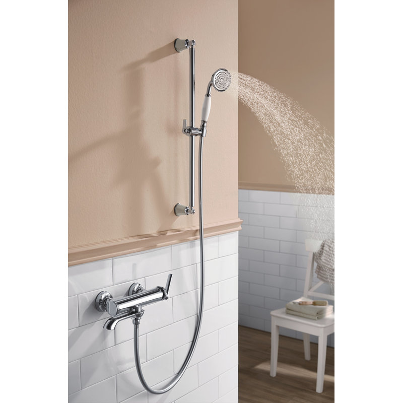 Urswicke Rain Slide Bar Shower Head, Chrome