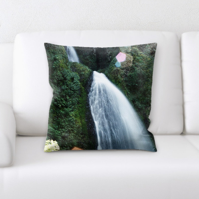 Waterfall Microsuede Reversible Throw Pillow