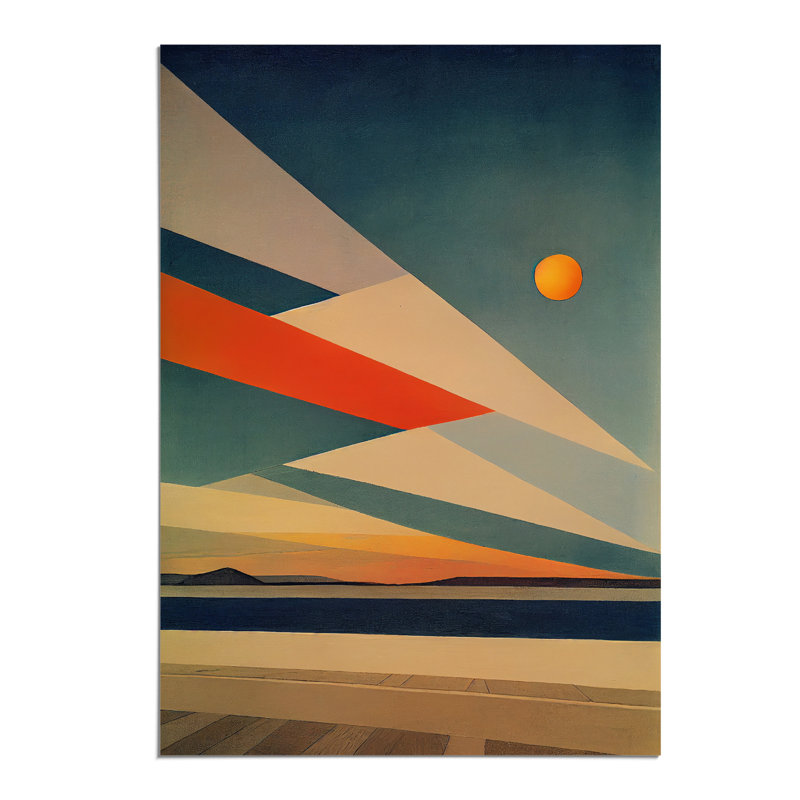 Showstopping Sunset Abstract - Wall Art, Paper, 42cm H x 29.7cm W, No Matte