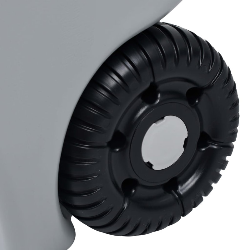Berengere Wheeled Plastic Rain Barrel, Grey
