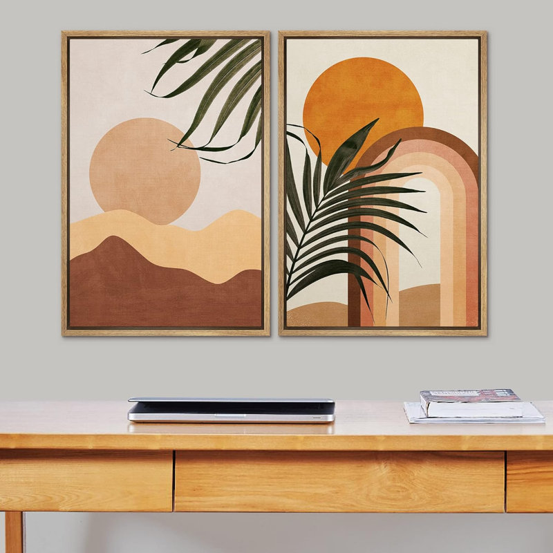 Mid-Century Palm Leaf, H 36 po x l 24 po, Naturel