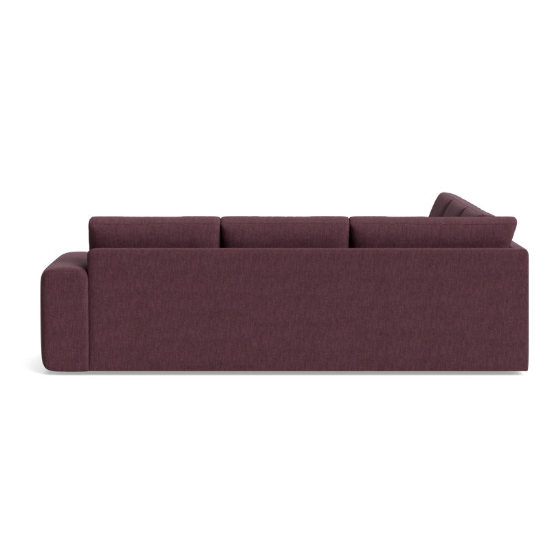 The OG Sectional, Performance Weave - Aubergine, Right Hand Facing