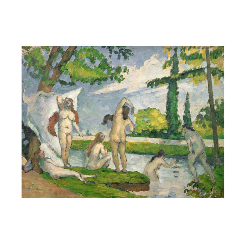 Paul Cezanne Bathers, C.1873-77, art sur toile, H 14 po x l 19 po