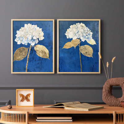 Série FLORAL Lxxix - reproduction encadrée de qualité supérieure - prête à être accrochée - aucun clou requis - aucun clou requis