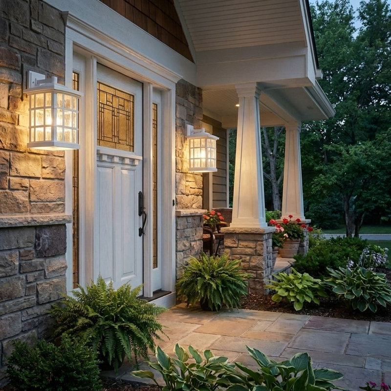 Coastal Armour Stonington Wall Light, White Lustre