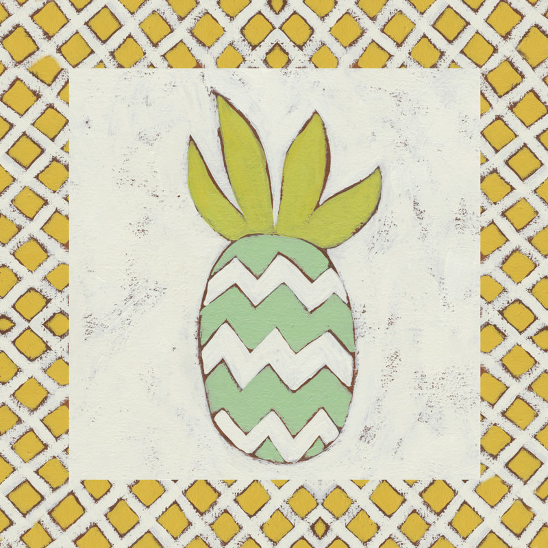 Ananas en vacances III, H 12 po x l 12 po x P 1,25 po