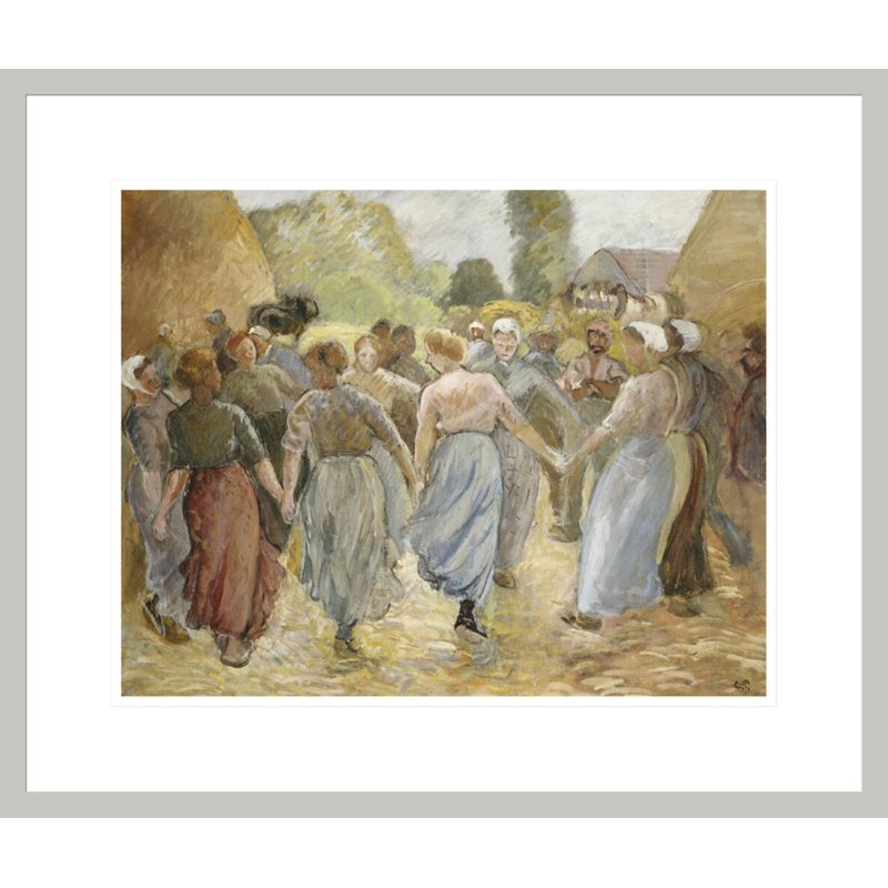 «The Circle» par Camille Pissarro, impression giclée sur cadre, 17.75" H x 21.04" W