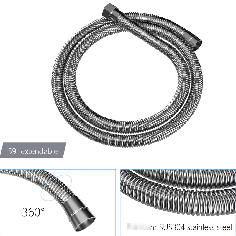 Système de douche carré de 10 pouces avec valve brute, barre coulissante réglable, douche à effet pluie, douchette, installation facile en nickel brossé équilibré,