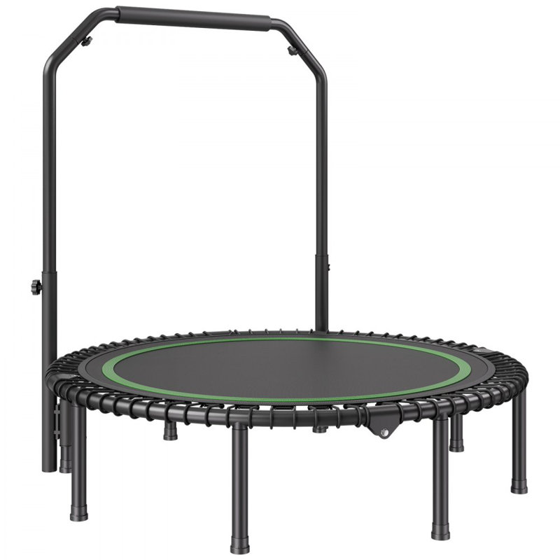 Mini trampoline d'exercice 51 po pliable pour adultes avec poignée