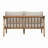 48.4" Outdoor Acacia Wood Loveseat