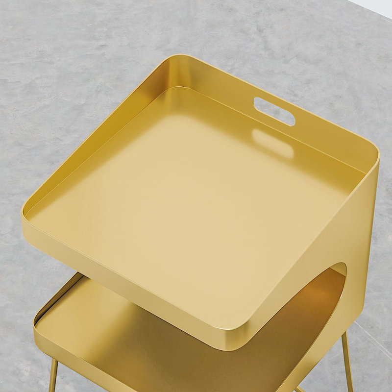 Table de chevet dorée à 1 tiroir Gothenburg