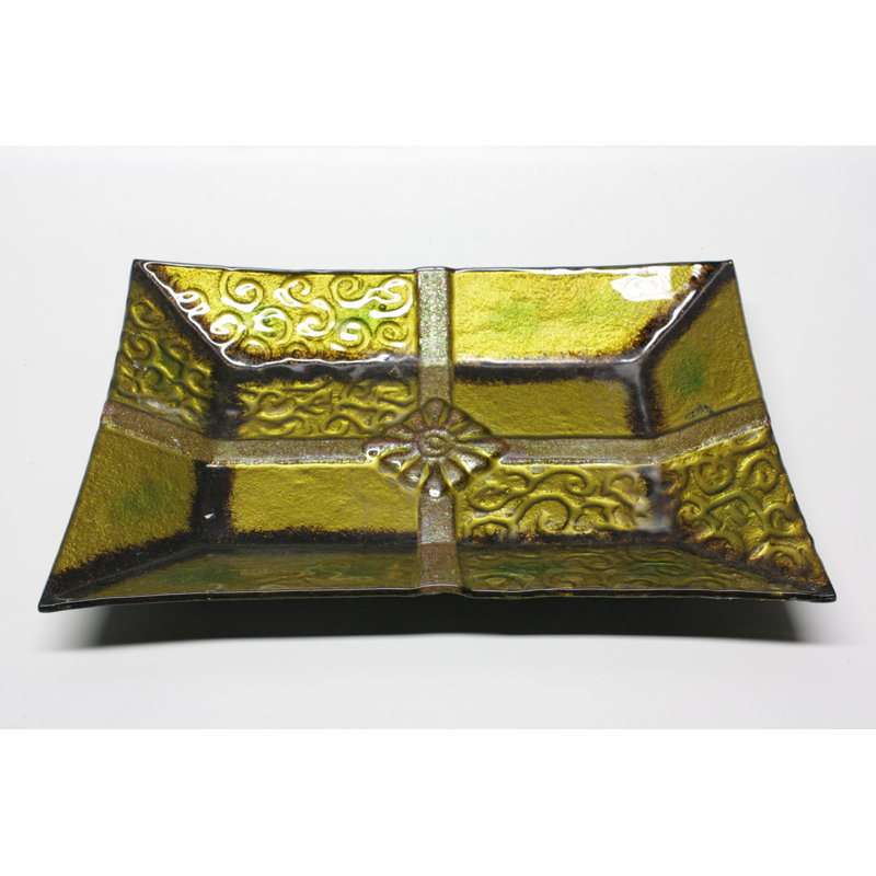 Plateau rectangulaire en verre