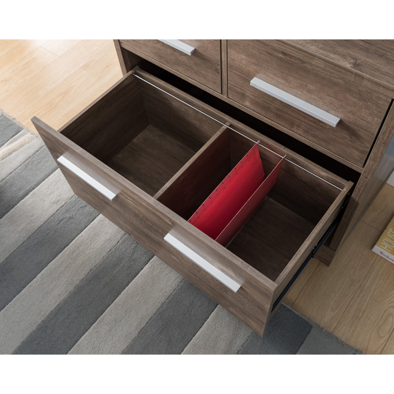 Dedman 81cm Wide 3 -Drawer File Cabinet, Hazelnut