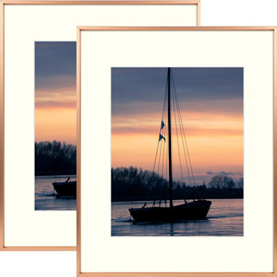 2 Piece Matte Gallery Wall Frame Set, Multi Photo Frames Collage, for Wall or Table Top Display