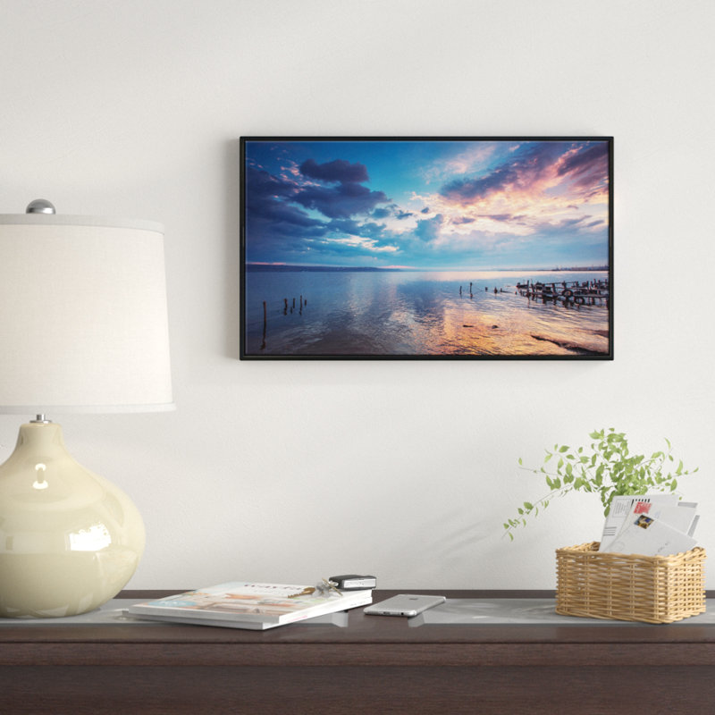 «Dramatic Sky over Sunset Lake», reproduction de photo sur toile tendue, H 12 po x l 20 po x P 1 po