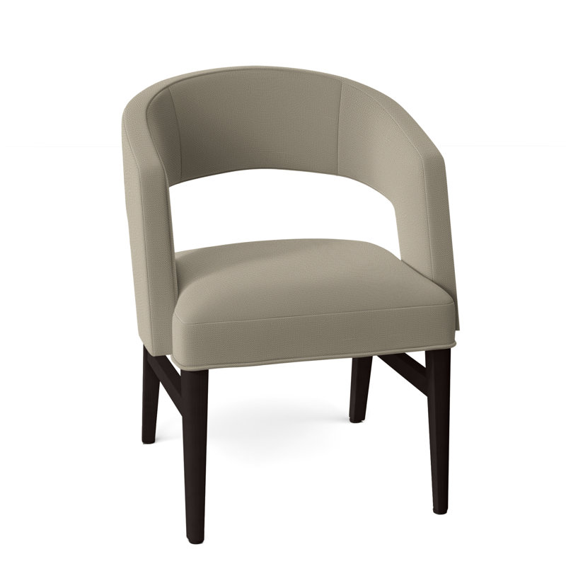Chaise avec accoudoirs Bryant, Espresso, Toile de rameau Perigold Beagle
