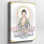 Toile, représentation sereine d'un Bouddha assis, art de la tranquillité, Sagesse ornée d'une robe translucide fluide-1478965377