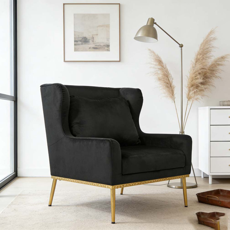 Chaise de lecture Modern, Noir
