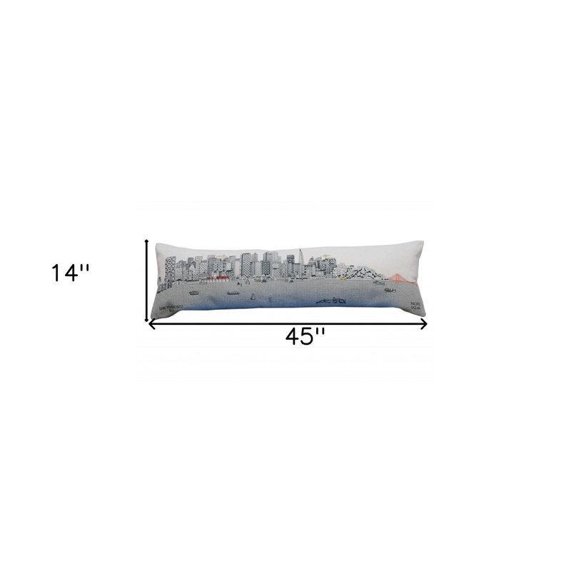Coussin lombaire 14 po x 35 po San Francisco, 14 po x 45 po, Crème