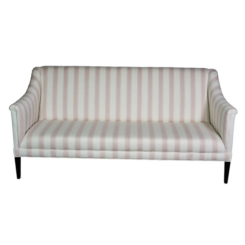 Schumacher x Veere Grenney Rafe Stripe Fabric, Quiet Pink